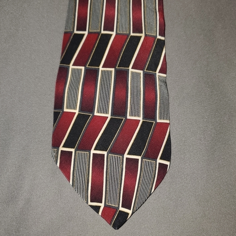 FENZIA Red, black, grey tie NEW
